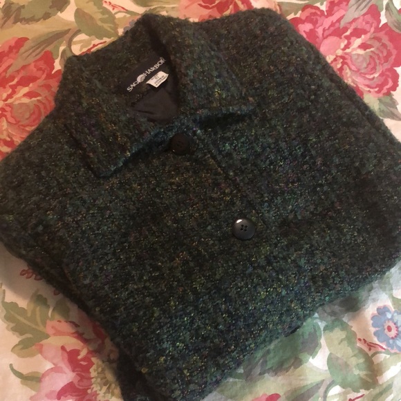 Vtg SAG HARBOR size 10 Boucle nubby KNIT Plaid & Rainbow Fully Lined Career NEW - Picture 16 of 16